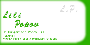 lili popov business card